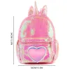 Сумки 2021 Новый ученик Pink Shiny Unicorns High School Schoolbag Sequin Sequint