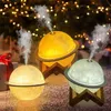 Luftfuktare Lunar 200 ml Cold Mist Firidifier Aromatic Oil Diffuser Mini 3D Lunar Lamp Ultrasonic Hushållsrum Luftfuktare Lunarfuktare Y240422