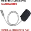 2024 3in1 USB 2.0 IDE SATA 5.25 S-ATA 2,5 3,5 polegadas Disco de disco rígido Cabo de adaptador HDD para Laptop PC Converter para cabo de adaptador de disco rígido