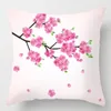 Almohada rosa flor cuadrada cubierta cubierta de sala de estar de sala de estar