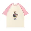 T-shirt a maniche corte in cotone puro con un design unico con stampe animali, polo traspirante e confortevole oversize, un nuovo oggetto di moda appena lanciato.