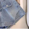 Plus taille l4xl short denim pour femmes hautes taies d'été de mode pantalon jean street y2k jupe de vêtements courte 240411