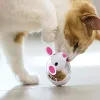 Игрушки мыши утечка пищи питатель Pet Puzzle Cartoon Cats Утечка игрушек шариковые котенок интерактивные игрушки медленное кормление животных принадлежности