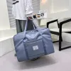 Bags 1pc Pink/Blue/Grey Travel Large Capacity Storage Bag Zipper Portable Sports Bag Versatile Gym Handbag Small, Medium, and Large