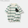 Men's Casual Shirts Summer short sleeved mens Korean version loose casual round neck short sleeved T-shirt yq240422