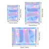 Bags 100pcs Translucent Zip Lock Bags Holographic Storage Bag Xmas Gift Packaging