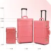 Carry-Ons Retro-Bag-Gepäck Set Koffer Frauen Männer Reisen Taschen, Leder die Box PU-Trolley Kosmetikkoffer, neuer Stil, Schloss, stumm, 13 22 24