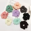 Mulher Lady Girl Chiffon Hair Ring Ring Bandas de cabelo elásticas Bobble Sports Dance Scrunchie Soft Scrunchie Hairband 20pcs FJ33571829702