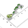 Stud Earrings HT2024 Fine Jewelry Solid 925 Sterling Silver Natural Green Olivine Gemstones 12 8mm For Women Presents