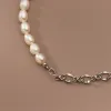 STRANDS MODIAN 925 STERLING Silver Baroque Pearl Fashion Bracelet Chain Link pour les femmes Design irrégulier Fine Bijoux Femme Cadeaux