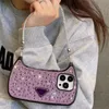 Designer Phone case Triangle nameplate Rhinestone For IPhone 15 14 13 12 ProMax 15Pro 14Pro 13Pro Case Beautiful Crossbody Bag glitter design sense Mobile Cover