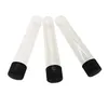 wholesale Custome logo Glass tubes packaging bottles 115*20mm with screw black cap plastic lids 30g tubes could custom labels