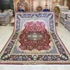 Mattor Yilong 9'x12 'Large Oriental Rug Classic Silk Hand Knutted Persian Red Carpet (ZQG281A)