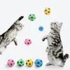 Toys 100pc / lot Pet Cat Toys Soft Latex Football Toys Balls BitreSistant Cat Toys Interactive Pet Supplies