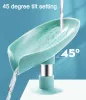 Dishes Leaf Shape Soap Box Drain Soap Holder Bathroom Accessories Suction Cup Soap Dish Tray Soap Dish for Bathroom Soap Container