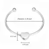 Strands Cremation Jewelry for Ashes Heart Pendant Memorial Urn Armband Bangle Ashes Holder Rostfritt stål Keepakesmycken