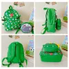 Backpacks Embroidery Name Little Dinosaur Children's School Bag Student School Bag Cute Cartoon Detachable Shoulder Bag