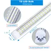 Tubos de LED 20pcs em forma de U 2 pés 3 pés 4 pés 5 pés 6 pés 8ft Porta de resfriador T8 Integrada 4 lados