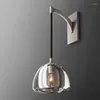 Lampa ścienna American Modern Design Indoor Metal Glass Ball Light Jadal Room Villa Sypialnia Koryta nocna luksus Dekorat sconce