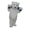 2024 Taille adulte Polar ours Mascot Costume Halloween Carnaval Unisexe Adultes Tenue de fantaisie Costume de fantaisie