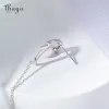 Örhängen Thaya Elegant Party Moon Earring Original Design 925 Silver Needle For Women Earring Dangle Classic Tassel Romantic Fine Jewelry