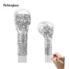 Skull Head steampunk Walking Cane Fashion Decorative Walking Stick Gentleman Luxury Crosier Knob Walking Stick 93CM 240416