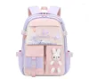 Рюкзак Kids Multi-карманный подросток-девочки Kawaii Bookbage Lightweight School Sack для старших учеников колледжа Travel Rucksack