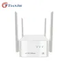 Routers TIANJIE 300Mbps Wifi Router 4G Sim Card Wireless Modem Outdoor LTE 5dBi 4 External Antennas Networking Adapter Support 32 Users