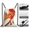 Backpack Vulpes Sacos de ginástica Bolsa de ginástica Natureza aquarela à prova d'água