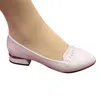 Dress Shoes Females PU Leather Low Heels Lady Non-Slip Chunky Heel For Family Friends Neighbors Gift