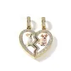 Ожерелья Uwin Broken Heart Medallion Picture подвесные ожерелья уколоть Cz Half Magnetic Heart Charms Модные украшения для влюбленных