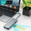 Hubs USB C Hub 11in1 Type C Station d'amarrage du hub avec Gigabit Ethernet, 4K USB C à HDMI, VGA, SD / TF, Mic / Audio, PD pour MacBook Air / Pro