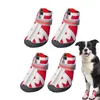 Hundekleidung 4pcs Bootsschutz 5 Größen mit robuster Gummi-Sohle atmungsaktiven Anti-Rutsch für den Sommer