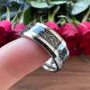 Ringar 8mm volfram bröllopsringar för män kvinnor svart meteoritinlag