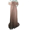 Casual Dresses Off Shoulder Chest Wrap Flying Sleeve Large Hem Dress Pregnant Pography Lace Trailing Female Wedding Gown