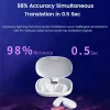 Earphones 144Language Bluetooth Translator Earbud Headset Instant Translate Headphone Music&Call 3in1 Business Travel Translation Earphone