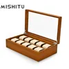 Mishitu Solid Woody Box per orologi per orologi Organizzatore di stoccaggio di gioielli premium 34*20*9,4 cm personalizzabile 240416