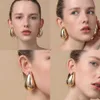 Other Oversized Chunky Gold Hoop Earrings for Women Girl Extra Large Water Drop Earring Dupes Lightweight Big Hoops Fashion Jewelry 240419