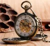 Luxury Silver Bronze Golden Pocket Watch Vintage Vintage Hand Winding Mechanical Watches Double Hunter Case FOB Pendant Pendants 224T2262110