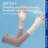 Volleyball Cuffs Covers Breathable Ice Sleeves Long Ice Silk Gloves Womens Summer Accessories Cycling Driving Ice Sleeve Thin 240412
