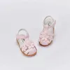 Sandales DB2222602 Dave Bella Summer Fashion Baby Girls Floral Appliques Chaussures Chaussures de marque fille mignonne Chaussures 240419