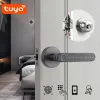 Controle de impressão digital trava biométrica Holoque de porta inteligente Lock Digital Bloqueio Tuya Tuyless Security Door