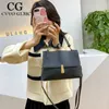 Сумки для плеча CVVO GLMC Summer Style Bag Ladies Sumbag Simbag Hit Color Messenger Соответствует женскому солидному PU