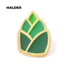 Brosches Halder Green Bamboo Shoot Botany Emalj Lapel Pin Ryggsäck Costum Badge Jewelry Accessories Gift