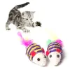 Toys 5pcs / lot fourrure fausse souris Pet Cat toys plume sisal corde jouet chat mini drôle jouet toys interactive pour chats scratch chaton