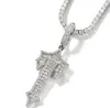 Hanger kettingen Iced Out Out zirconia letter t val rapper ster ketting voor mannen echt goud vergulde vaste achterkant rock straat hiphop sieraden