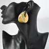 Stud Earrings Dubai Hollow Out Chunky Big Drop 18K Gold Plated Copper Ear Buckles For African Wedding Engagement Party Gifts
