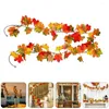 Decorative Flowers Fall Leaves Garland Simulated Rattan Flower Garlands Harvest Festival Vine