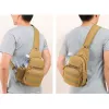 Bags Tactical Shoulder Backpack Military Men's Crossbody Chest Bag Hiking Molle Sling Protable Bag With Bottle Mesh Holder