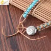 Armbanden csja natuurlijke edelstenen stenen wrap armband Druses druzy geode plak armbanden sieraden voor vrouwen 5 strengen mode boho sieraden s224